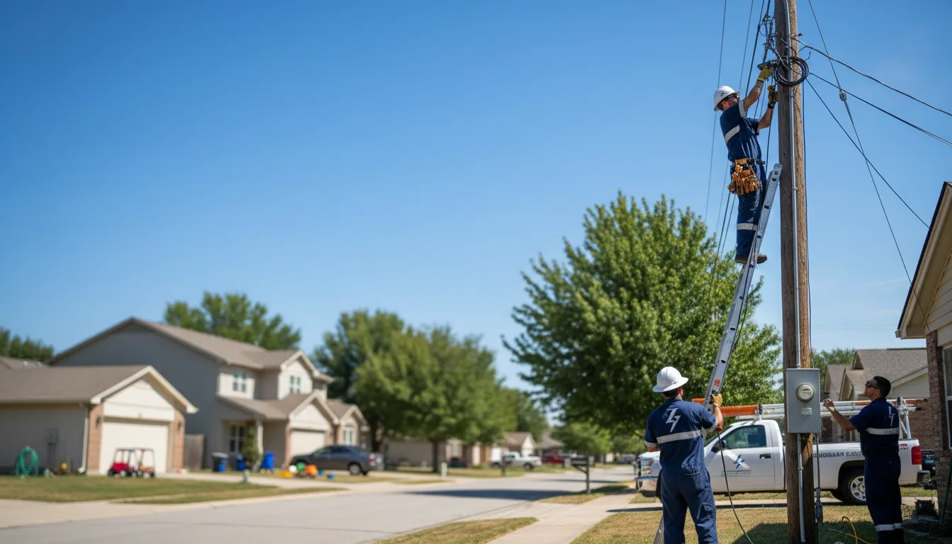 Residential electrician providing installation services in Amity, AR